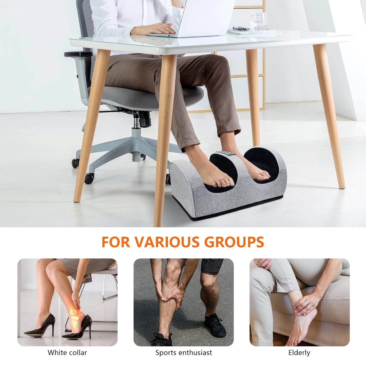 Foot massage machine Foot kneading foot leg massager electric heating home leg machine Christmas gifts, Valentine's Day gifts, M