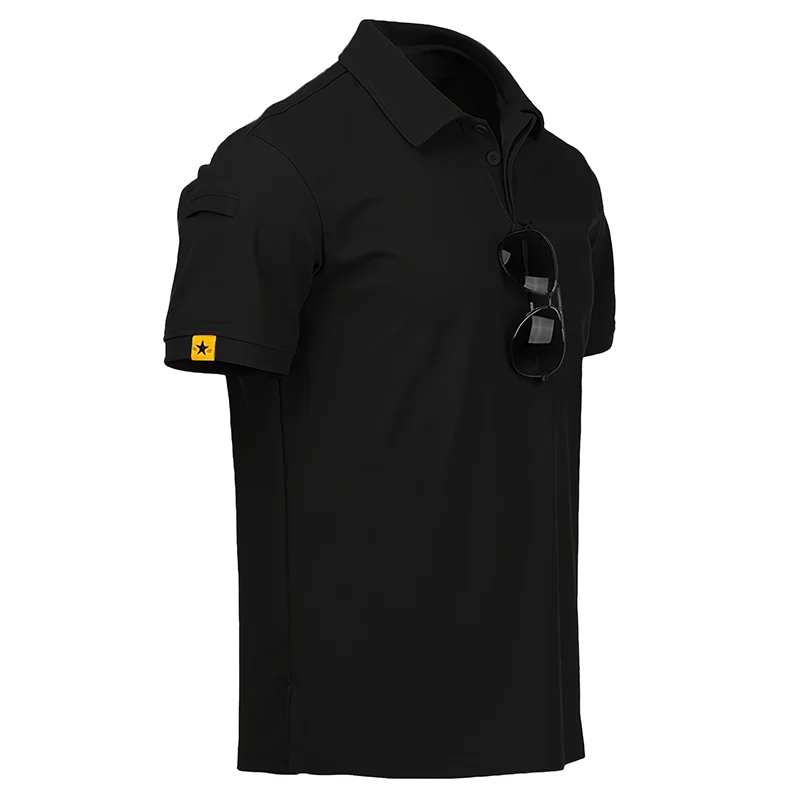 Men's Summer Polo Shirt Short Sleeve Moisture Wicking Golf Running Sports Short Sleeve Collared Shirt Tennis T-Shirt Top
