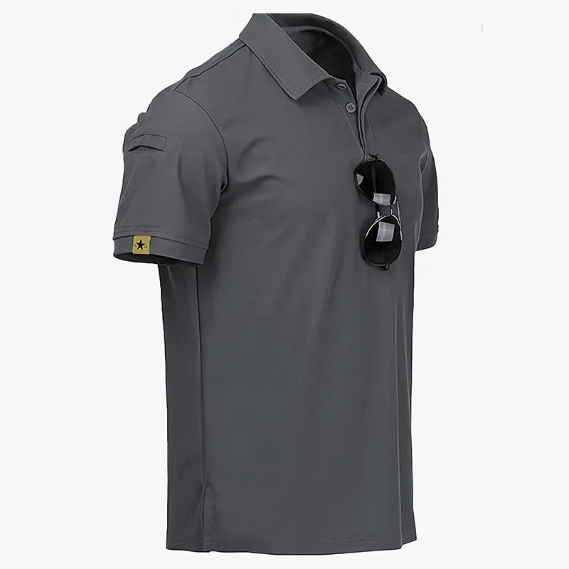 Men's Summer Polo Shirt Short Sleeve Moisture Wicking Golf Running Sports Short Sleeve Collared Shirt Tennis T-Shirt Top