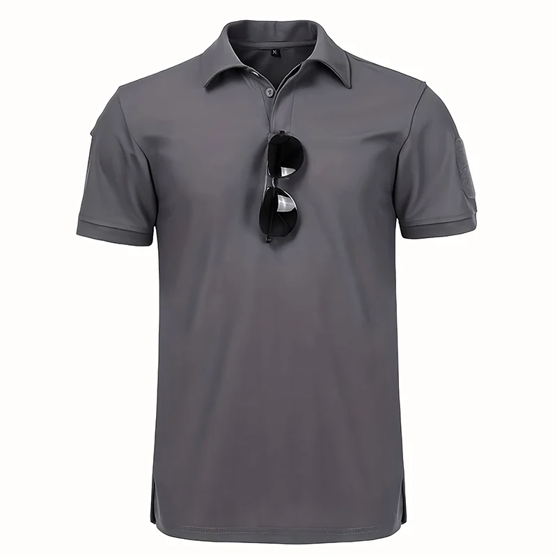 Men's Summer Polo Shirt Short Sleeve Moisture Wicking Golf Running Sports Short Sleeve Collared Shirt Tennis T-Shirt Top