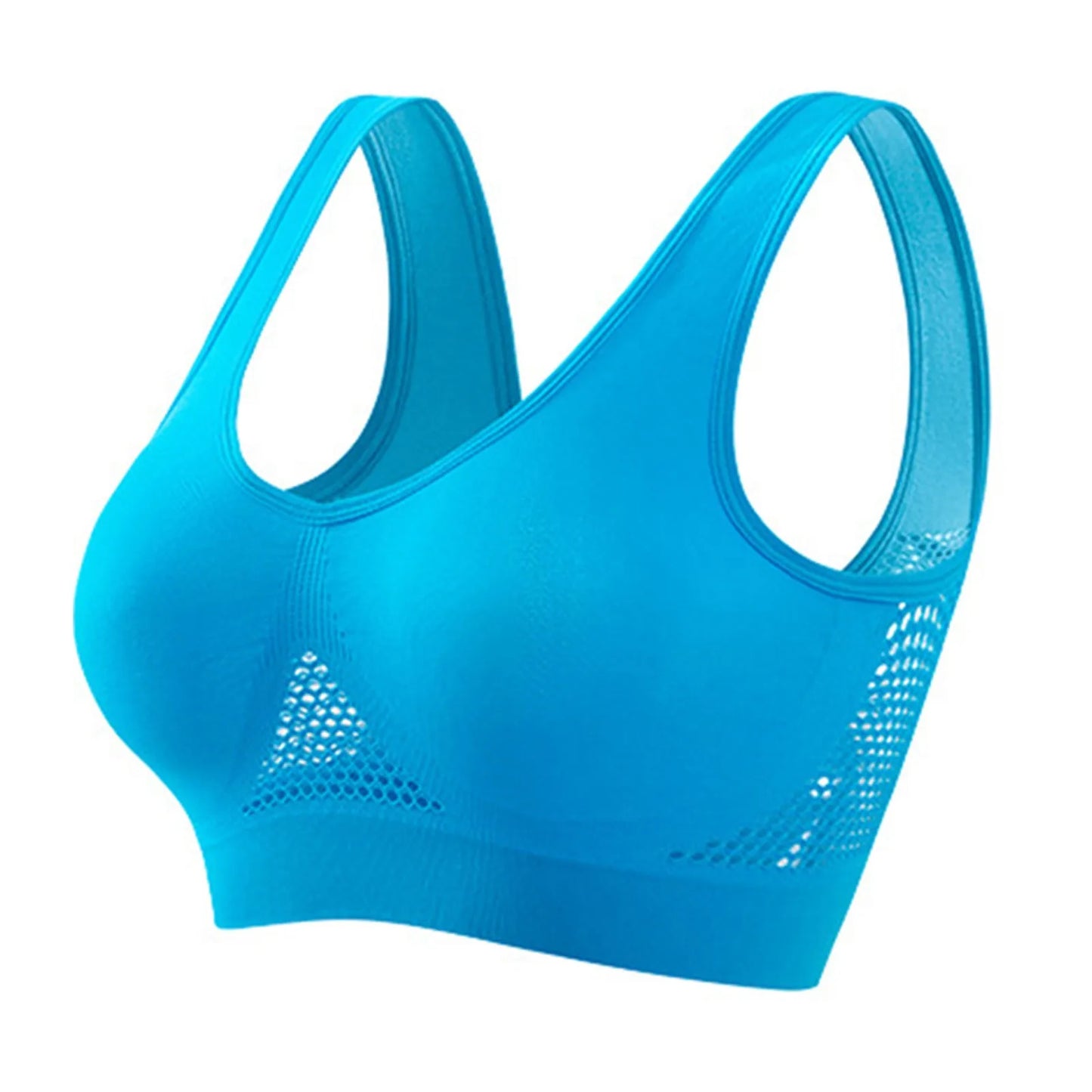 Seamless Mesh Women Sports Bras Fitness Gym Running Underwear Shockproof Bra Wireless 5XL Plus Size Crop Top Breathable Yoga Bra