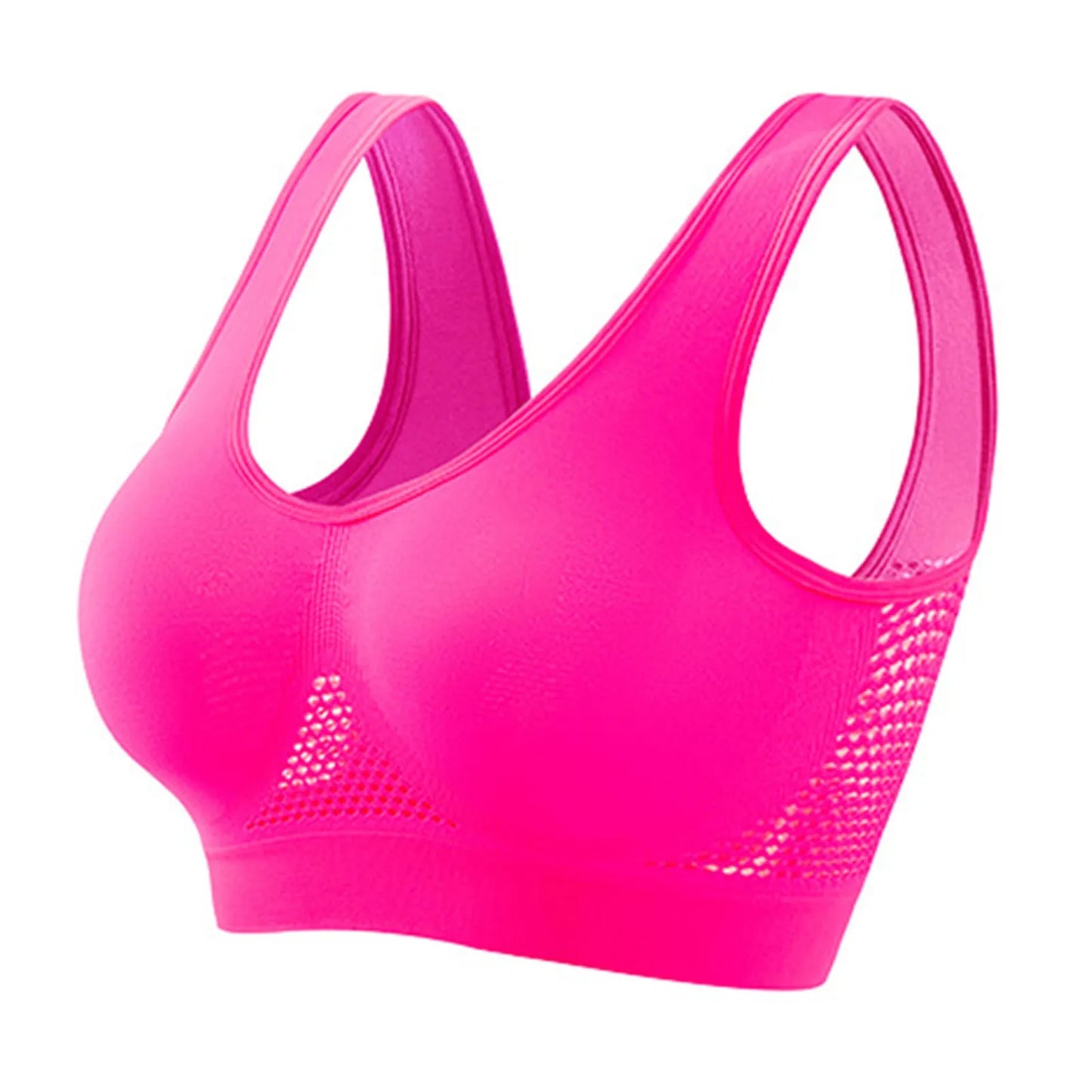 Seamless Mesh Women Sports Bras Fitness Gym Running Underwear Shockproof Bra Wireless 5XL Plus Size Crop Top Breathable Yoga Bra