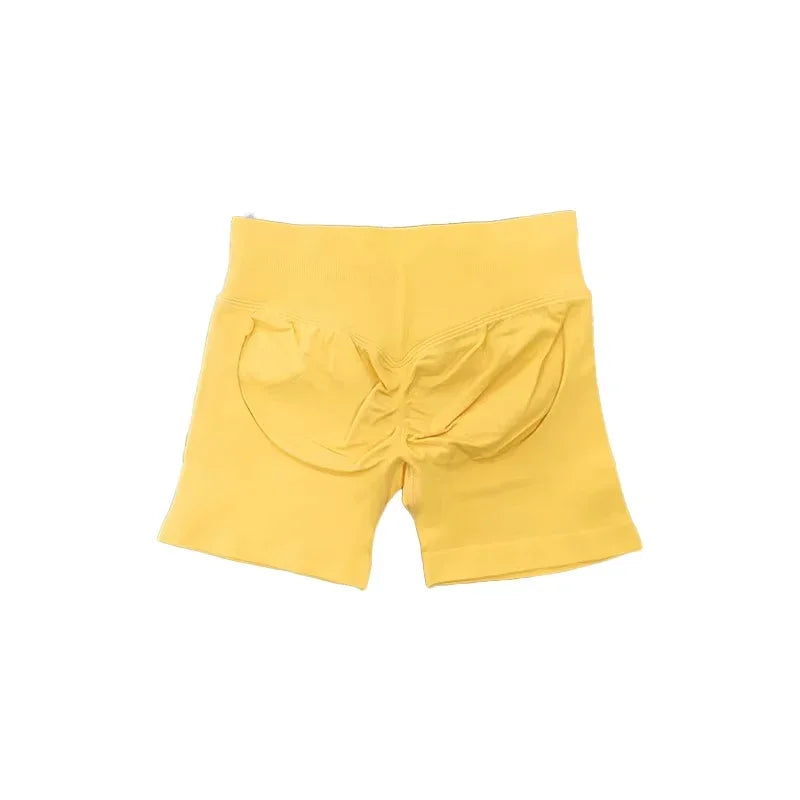 Impact Shorts with Logo Women Seamless Yoga Shorts Scrunch Bum Gym Shorts Workout Biker Short Fitness