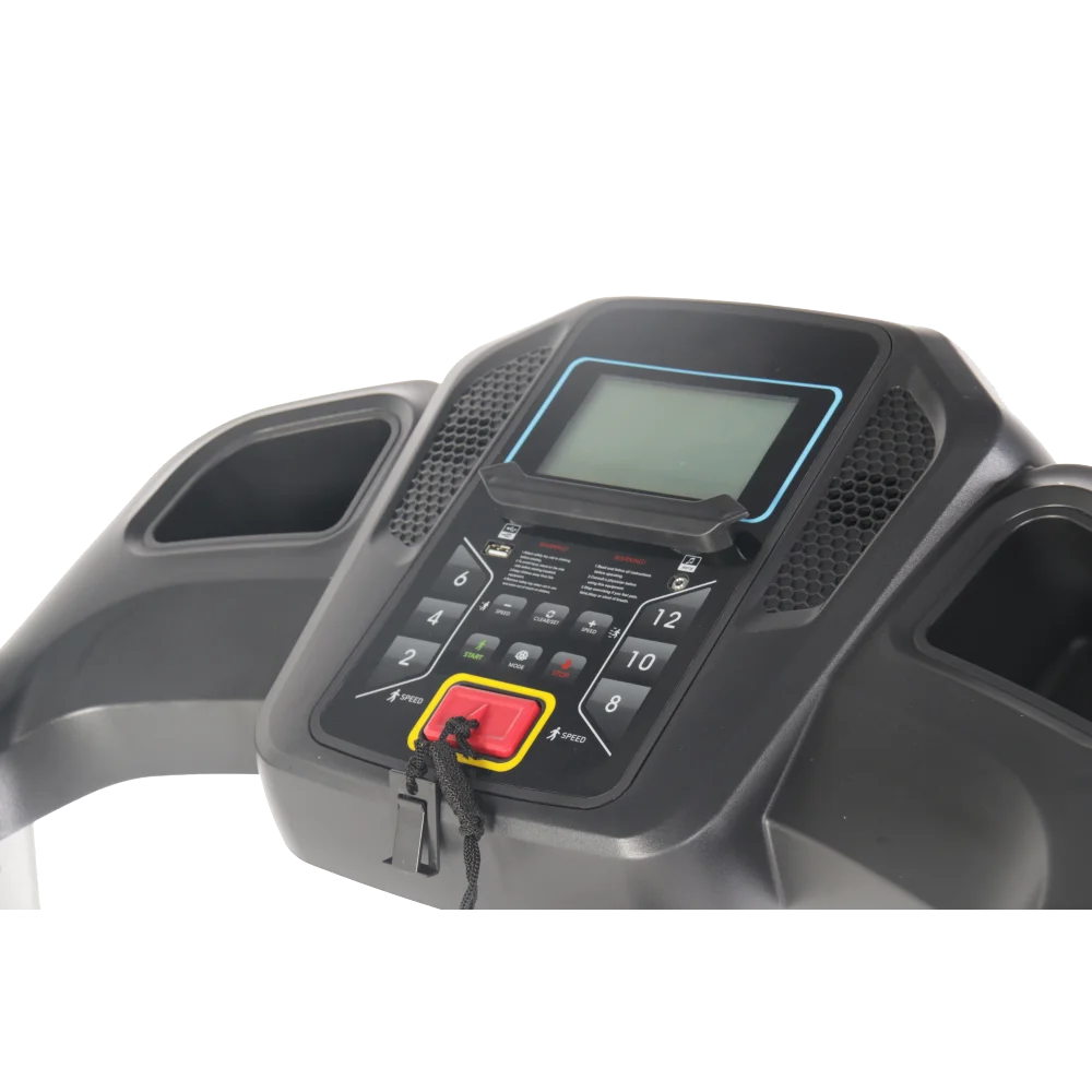 Folding Treadmill 2.5HP 12KM/H, Foldable Home Fitness Equipment with LCD for Walking & Running, Cardio Exercise Machine