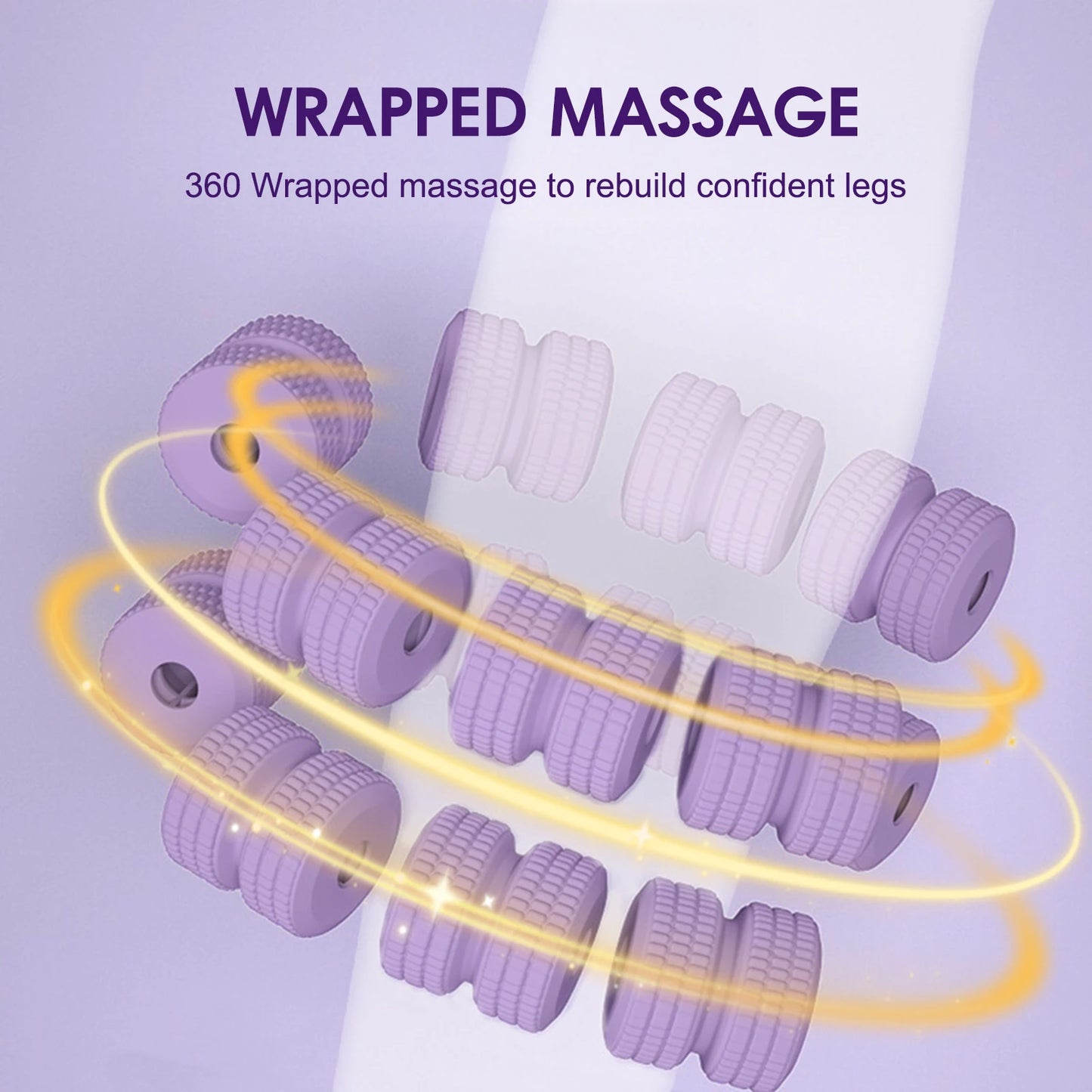 28 Roller Leg Massager Ring for Muscle Relaxation Slimming Yoga Wheel Anti Cellulite Thigh Calf Massage Tool