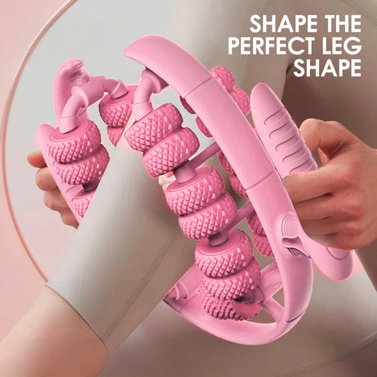 28 Roller Leg Massager Ring for Muscle Relaxation Slimming Yoga Wheel Anti Cellulite Thigh Calf Massage Tool