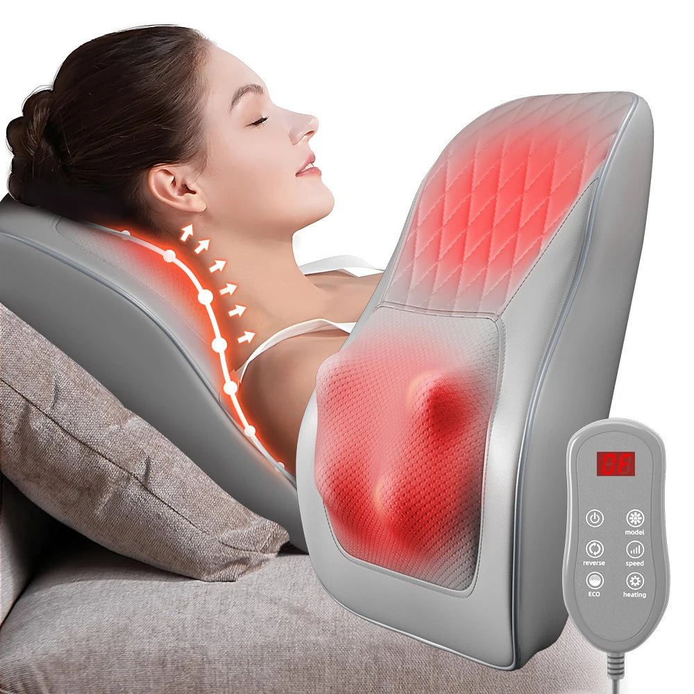 Neck Pillow Massager 3 Speed Adjustment Vibration Heating Massage Machine Can Be Used To Relax Shoulder, Neck, And Back Muscle