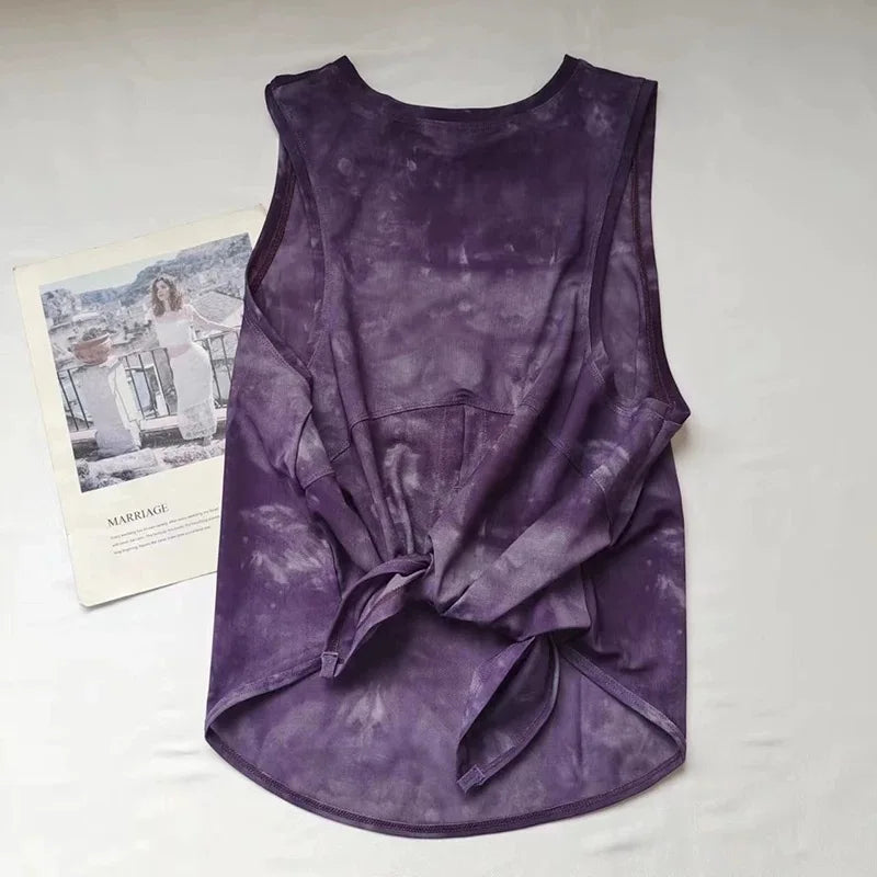 Sports Vest Women's Quick Dry Loose Running Gym Top Sleeveless Beautiful Back Wear Mesh T-Shirt Smock Yoga Wear