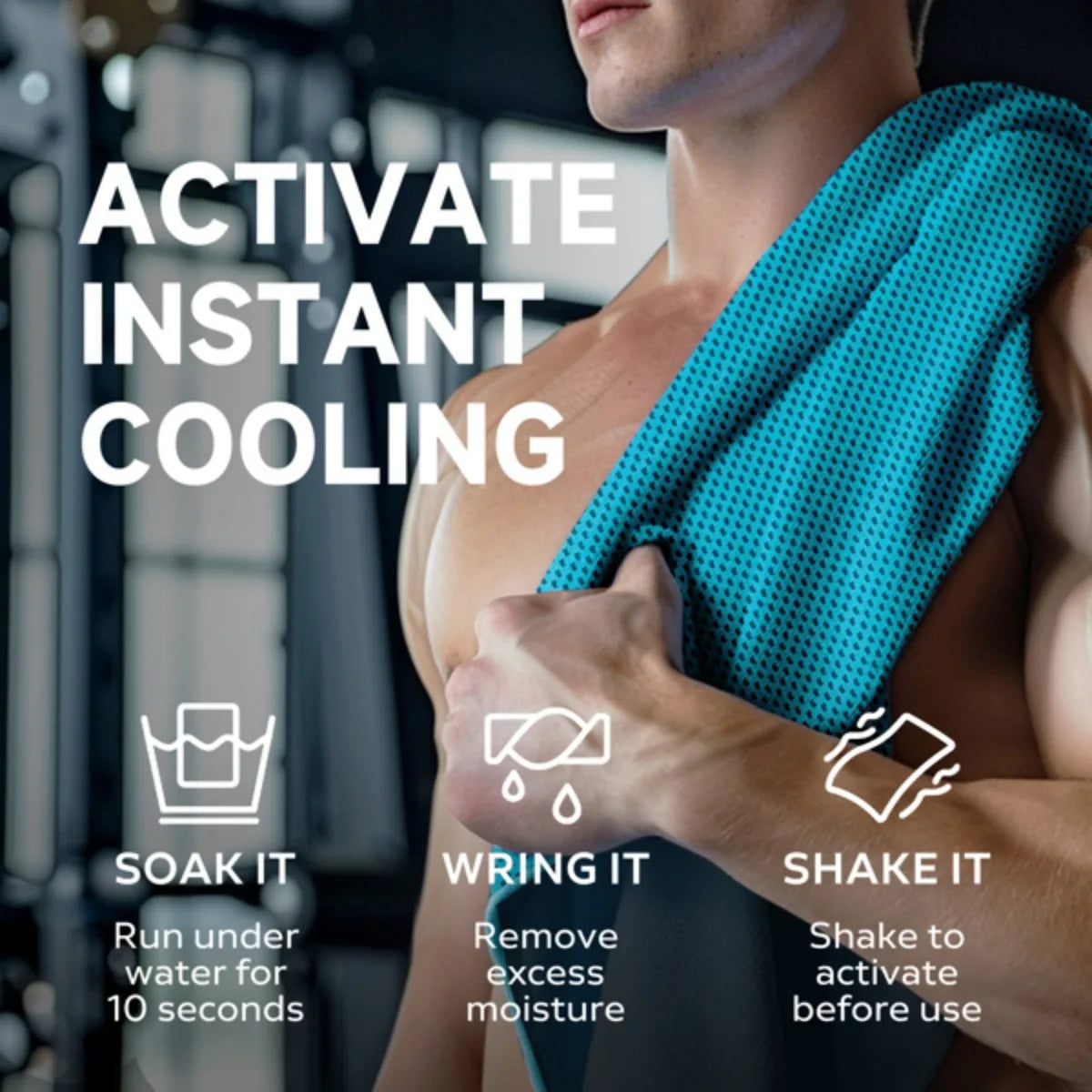 4Pack Superfiber Ice Towel Neck Soft Breathable Cold Towel Cooling for Yoga Sports Golf Gym Camping Running Fitness