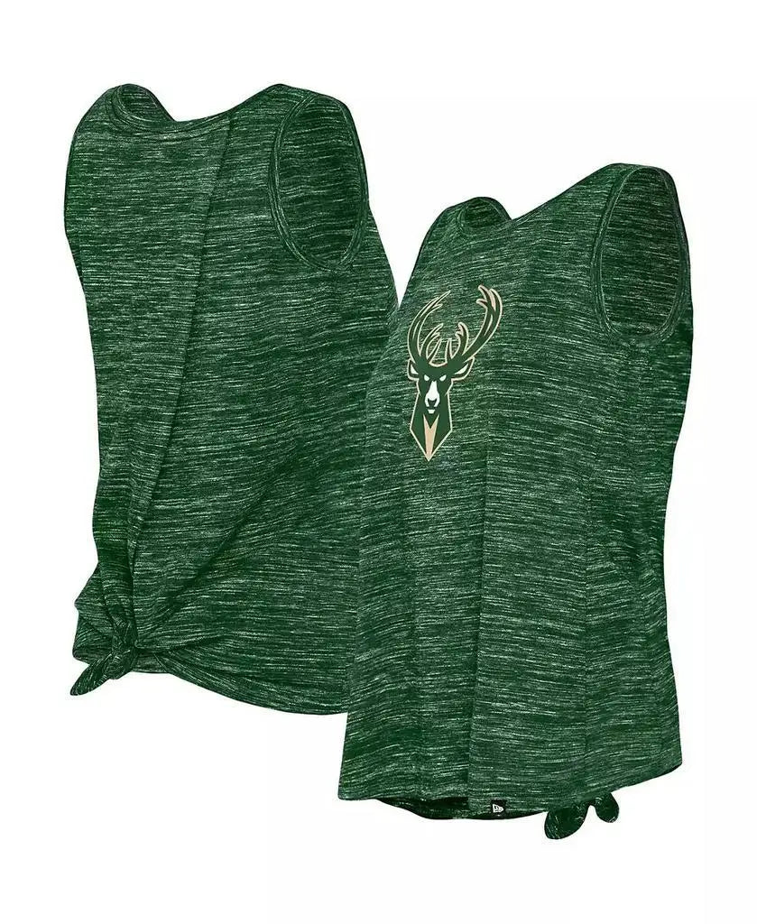 New Era | Women's Hunter Green Milwaukee Bucks Space Dye Active Tank Top