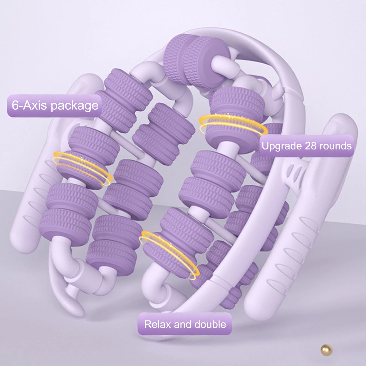 28 Roller Leg Massager Ring for Muscle Relaxation Slimming Yoga Wheel Anti Cellulite Thigh Calf Massage Tool